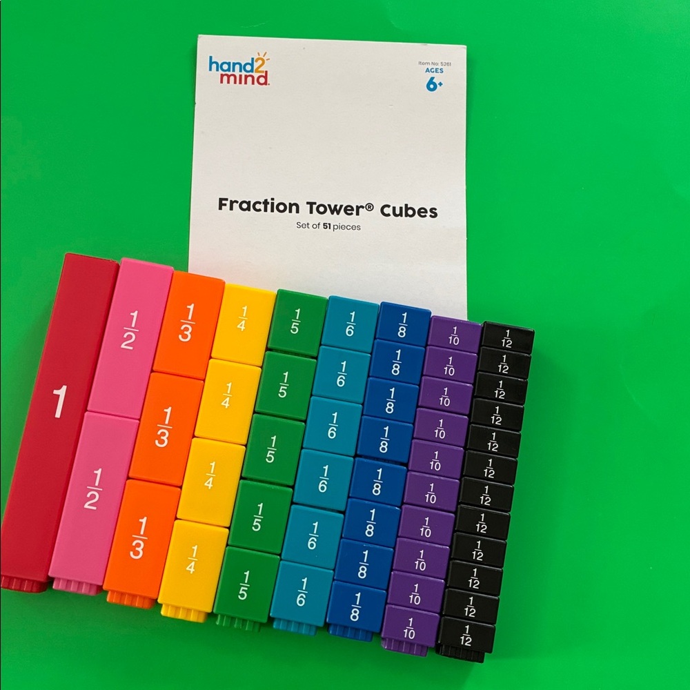 Hand2Mind - FRACTION TOWER CUBES (51 pieces)
